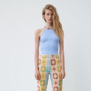 Blue Women's rib Top